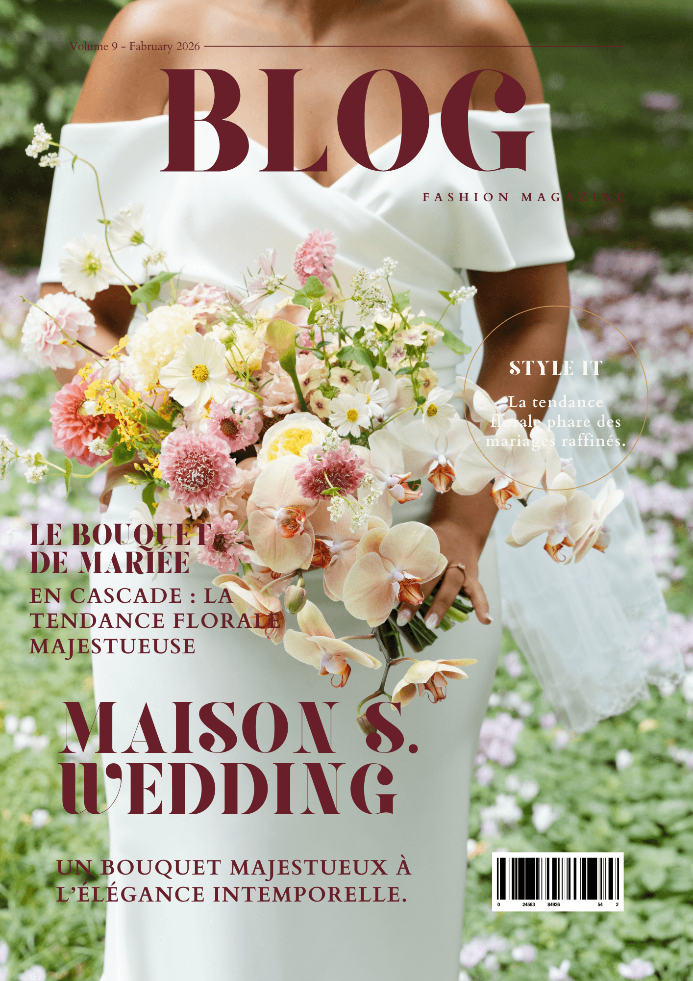 Le bouquet de mariée en cascade : la tendance florale majestueuse